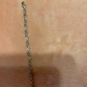 Sterling  sky blue topaz bracelet Estate.